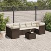 vidaXL Set Divani da Giardino 8 pz con Cuscini Marrone in Polyrattan