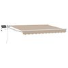 vidaXL Tenda retrattile manuale con LED Beige e Bianco 3,5 x 2 m
