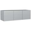 vidaXL Letto Rialzato Giardino 240x80x77 cm in Acciaio Zincato Argento