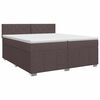 vidaXL Letto box spring con materasso Marrone Scuro 200 x 200 cm
