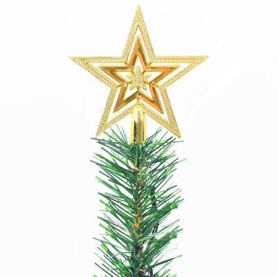 vidaXL Albero di Natale Preilluminato con Palline Verde 64 cm