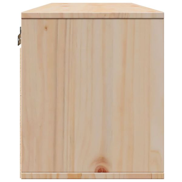 Pensile In Legno Massello Di Pino 100x30x35 Cm - Mobile A Parete Per Libri E Oggetti, Carico 60 Kg