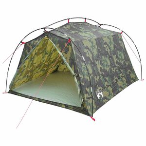 vidaXL Tenda a tunnel 2 persona Mimetico