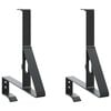 vidaXL Supporto per guardia della neve 2 pz Nero 29,5 x 3 x 34,5 cm