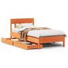 vidaXL Letto senza Materasso Marrone Cera 100x200 cm in Legno di Pino