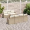 vidaXL Set Divano da Giardino con cuscino 8 pcs Beige polyrattan