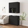 vidaXL Credenza Nera in Legno Multistrato