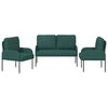 vidaXL Set divani 3 pcs Verde Scuro 115 x 56 x 80 cm Legno compensato
