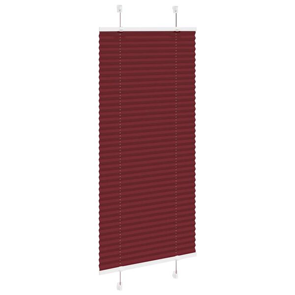 vidaXL Tenda Plissettata Rosso Bordeaux 55x100 cm Larghezza Tessuto
