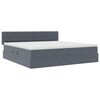 vidaXL Letto con Contenitore Grigio scuro 200 x 200 cm Velluto