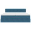 vidaXL Letto con Contenitore con materasso Blu Scuro 90 x 200 cm