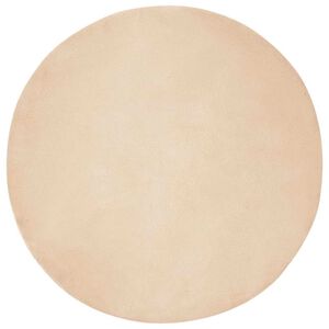 vidaXL Tappeto in Pelliccia Sintetica di Coniglio Olite Beige &Oslash; 100 cm