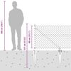 vidaXL Palo della recinzione Grigio 10 x 0,8 m (maglia 40 x 40 mm)
