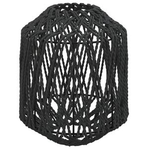 vidaXL Paralume Nero Ø23x28 cm Ferro e Carta