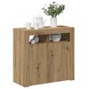 vidaXL Credenza con Luci LED Artigianale 80x35x75 cm in Truciolato