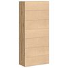 vidaXL Highboard rovere artigianale 80 x 35 x 180 cm Legno multistrato
