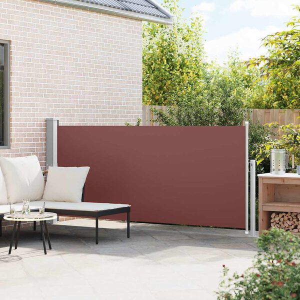 vidaXL Tenda da Sole Laterale Retrattile 140 x 300 cm Marrone