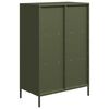 vidaXL Credenza Verde Oliva 68x39x103,5 cm in Acciaio