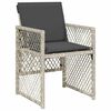vidaXL Set Pranzo da Giardino 9pz con Cuscini Grigio Chiaro Polyrattan