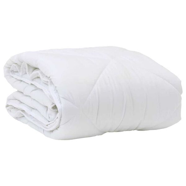 vidaXL Trapunte & Duvet Bianco 135 x 220 cm Microfibra
