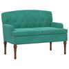 vidaXL Loveseat con bottoni imbottiti Turchese 111 x 65 x 79 cm