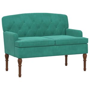 vidaXL Loveseat con bottoni imbottiti Turchese 111 x 65 x 79 cm