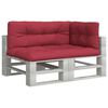 vidaXL Cuscini per Pallet 3 pz Rosso Vino in Tessuto