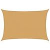 vidaXL Vela Parasole 160 g/m&sup2; Rettangolare Sabbia 4x6 m in HDPE