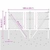 vidaXL Palo della recinzione Grigio 10 x 0,4 m (maglia 40 x 40 mm)
