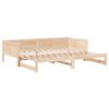 vidaXL Letto Giorno Estraibile Marrone 203,5 x 184 x 56,5 cm