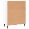 vidaXL Credenza 69,5x34x90 cm in Legno Multistrato Bianco Lucido