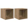 vidaXL Armadietto a muro 2 pz Rovere artigianale 37 x 37 x 37 cm