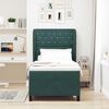 vidaXL Letto a molle con materasso Verde Scuro 190 x 90 cm Poliestere