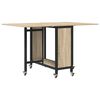 vidaXL Tavolo da pranzo pieghevole con ruote 130 x 80 x 76,5 cm