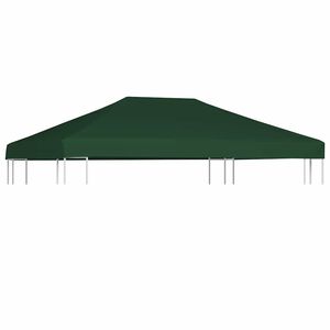 vidaXL Copertura Superiore per Gazebo 310 g/m&sup2; 4x3m Verde