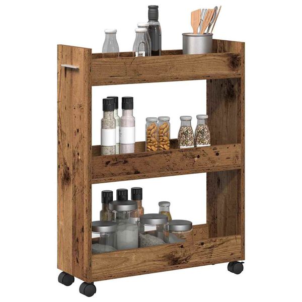 vidaXL Armadietto Legno vecchio 60 x 22 x 79 cm Legno multistrato