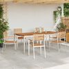 vidaXL Set da Pranzo per Giardino 7 pcs Marrone Legno di teak solido