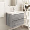 vidaXL Mobile Lavabo Grigio Sonoma 60x38,5x45 cm in Legno Multistrato