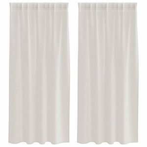 vidaXL Tenda in Velo 2 pz Crema 140 x 175 cm Poliestere