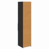 vidaXL Credenza Rovere Nero 40 x 42,5 x 185 cm Legno multistrato