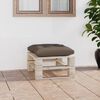 vidaXL Pouf da Giardino su Pallet con Cuscino Talpa Legno di Pino