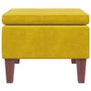 vidaXL Poggiapiedi con Gambe in Legno Giallo in Velluto