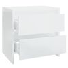 vidaXL Comodini 2 pz Bianco Lucido 45x34,5x44,5 cm in Truciolato