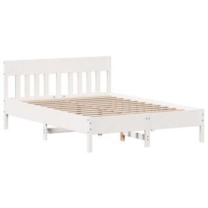 vidaXL Letto senza Materasso Bianco 120x200 cm Legno Massello di Pino
