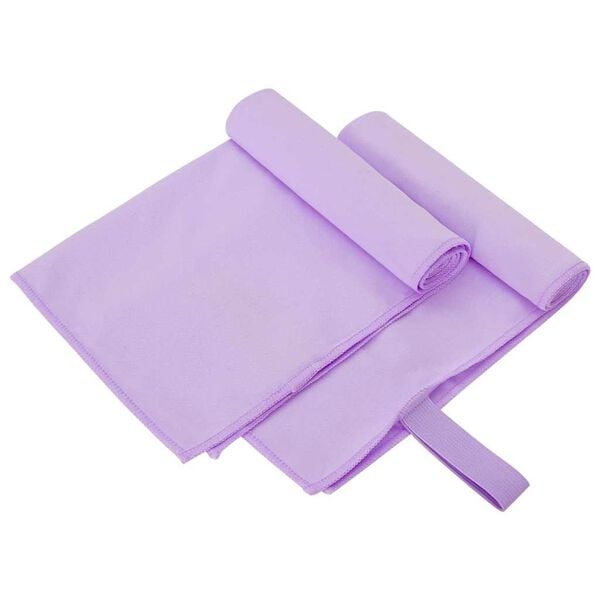 vidaXL Asciugamani Sportivi 2 pcs Viola 50 x 30 cm