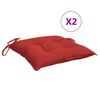 vidaXL Cuscini per Sedia 2 pz Rossi 40x40x7 cm in Tessuto Oxford
