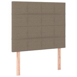 vidaXL Testiera per letto Tortora 80x5x118/128 cm Tessuto