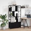 vidaXL Libreria Rovere Nero 80 x 30 x 155,5 cm Legno multistrato