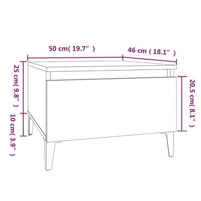 vidaXL Tavolini 2pz Grigio Cemento 50x46x35 cm in Legno Multistrato