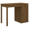 vidaXL Scrivania Marrone Ambra 100x50x75 cm in Legno Massello di Pino